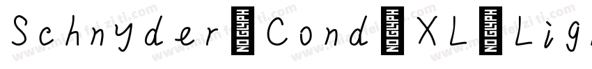 Schnyder Cond XL Light Regular字体转换